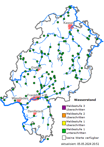 aktuelle Hochwasser-Karte